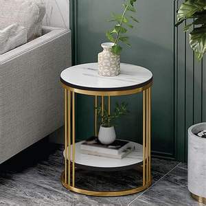 Table d'appoint en métal élégante pour la maison, offrant une surface pratique pour les lampes, les livres, les plantes et les objets essentiels au quotidien - Product Image 5