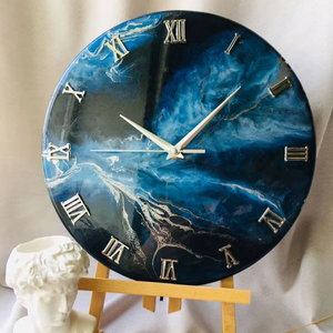 HORLOGE MURALE EN RÉSINE EPOXY GLITTERS Résine EPOXY Salon meilleur qulatiye Meubles Décoration intérieure Horloge murale personnalisée meilleur - Product Image 5