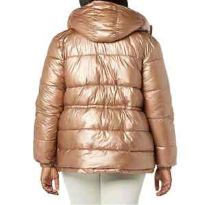 Blouson d'hiver personnalisé pour femme, réversible, imperméable, respirant, écologique, rembourré en polyester, avec col et capuche amovibles - Product Image 5