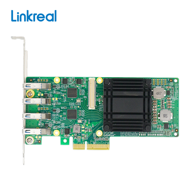 Linkreal LRSU3A42-4A PCI Express 3.0 X4 4 Port USB 3.1 Expansion Card ASM3142 Controller In-Stock