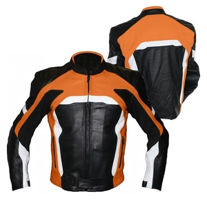 Blousons de moto en cuir imperméables et coupe-vent pour hommes avec protection toutes saisons, ajustement confortable et caractéristiques de sécurité modernes pour la conduite - Product Image 2