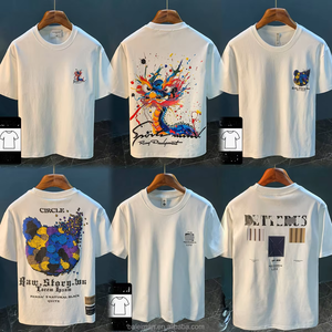 T-shirts pour hommes en coton 100% respirant, à manches courtes, col rond, coupe régulière, tricot uni, de haute qualité, vente en gros des fabricants 2025 - Product Image 2