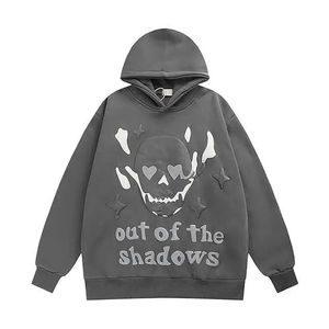 เสื้อฮู้ดแบบสวมหัวผ้าฟลีซหนาสำหรับผู้ชายทรงโอเวอร์ไซส์แบบกำหนดเองพร้อมเชือกรูดปรับได้และดูแนวสตรีทในเมืองที่มีสไตล์ - Product Image 1