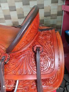 Western Wade Tree Premium Ranch Roping Saddle, Collar de pecho de cuero personalizado y riendas, Cowboy Horse Ranch Venta caliente - Product Image 5