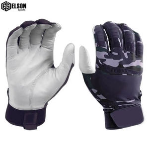 2024 dernière conception Logo personnalisé gants de frappe de baseball main droite et gauche vêtements de sport de taille adulte en cuir - Product Image 5