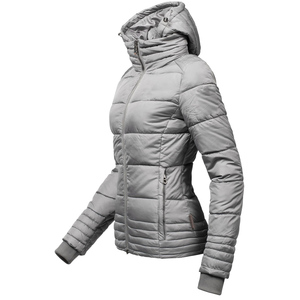 Women's Lightweight <b>Quilted</b> breathable stand colaur Full-Zip Water-Resistant windproof Hooded Puffer <b>Jacket</b> - Product Image 3