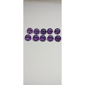 Haute qualité 9X9mm hydrothermale violet améthyste concave coupe lâche pierre précieuse laboratoire synthétique créé 2.50 carat tiers certifié - Product Image 1