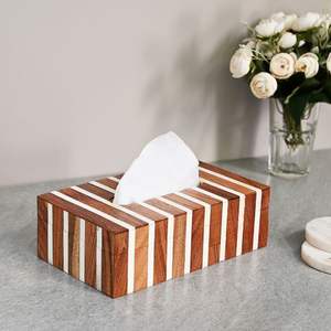 Best selling handmade <b>tissue</b> <b>box</b> antique design square shape <b>tissue</b> <b>box</b> high quality wooden <b>tissue</b> <b>box</b> at best price - Product Image 4