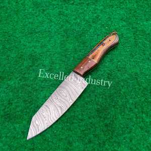 มีดเชฟ9นิ้วจากเหล็กดามัสกัส356ชั้นทำด้วยมือด้ามไม้ pakka มีดทำครัวสั่งทำคุณภาพสูง - Product Image 2