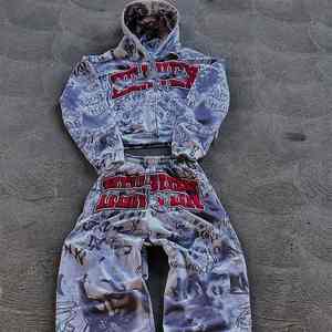 ชุดวอร์มสำหรับผู้ชายชุดวอร์มใส่สบายสีพื้น - Product Image 2