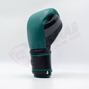 Gants de combat en cuir de couleur noir-vert-kickboxing Gant en cuir gagnant-jumeaux Gants de boxe professionnels personnalisés Gants de pratique - Product Image 2