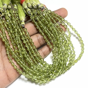 ลูกปัดเพอริดอทสีเขียวธรรมชาติทรงหยดน้ำลูกปัดแบบเส้นยาว8นิ้วสำหรับเครื่องประดับขายส่ง - Product Image 4
