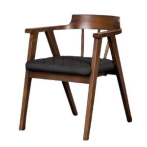 Sillas de Oficina Ejecutivas de Madera de Teca Sólida con Asientos Acolchados, Diseño Moderno, Reposabrazos Ajustables, Movimiento Oscilante - Muebles para Oficina en Casa - Product Image 1