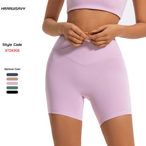 Shorts de Yoga de Cintura Alta con Logotipo Personalizado, Shorts Deportivos de Secado Rápido para Mujer, Control de Abdomen - Product Image 4