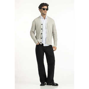 เสื้อสเวตเตอร์ถักแขนยาวทรงปกติสำหรับผู้ชาย รุ่น MN-SWT-WS25-006 ลายปะติดบางๆ สำหรับฤดูใบไม้ผลิและฤดูใบไม้ร่วง - Product Image 5