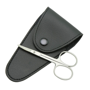 Ciseaux à ongles fins en acier inoxydable à lames tranchantes incurvées manucure ciseaux à ongles cuticules 3.2 pouces avec pochette - Product Image 6