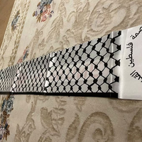 Écharpe Tricotée Personnalisée 15x150cm pour Supporter de Club de Football, Drapeau de la Palestine, Design Imprimé, Coupe du Monde, Polyester, Hiver, Homme, Pas Cher, Vente Chaude