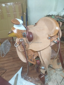 Selles Western de cheval en cuir pur Roping Ranch Trail Saddle Selle de cheval en cuir longue pour tout usage - Product Image 5