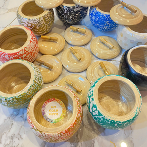 โถไม้ไผ่ทรงสวยงาม ประดับมุกและเปลือกไข่ ดีไซน์ใหม่ เหมาะสำหรับตกแต่งบ้าน โถไม้ไผ่คุณภาพสูง เป็นมิตรกับสิ่งแวดล้อม - Product Image 5