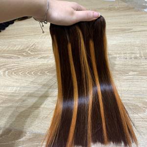 Extensiones de Cabello Remy 100% Virgen Más Vendidas, Trama Doble Cosida a Máquina, Liso, Color Personalizado, Cabello Vietnamita - Product Image 6