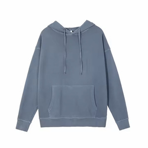 เสื้อฮู้ดผ้าคอตตอนคอตั้งเสื้อมีฮู้ดสีมัดย้อมพิมพ์ลายไม่สบายใจพร้อมกระดุมข้อมือเสื้อมีฮู้ดสำหรับฤดูหนาวใช้ได้ทั้งชายและหญิง380g ผ้าคอตตอน100% งานตามสั่ง - Product Image 5