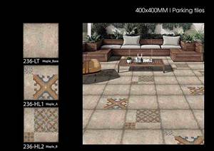 Meilleur prix et qualité 400x400mm Carreaux de sol en porcelaine Carreaux de stationnement extérieur Finition mate Résistant à l'eau Fabricant - Product Image 2