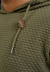 Séchage rapide manches longues basiques coton mélangé article frais pur tissu Original poche avant zippée style sweats à capuche pour hommes - Product Image 2