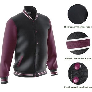 Veste universitaire printemps et automne pour hommes, couleur unie, mode coréenne, uniforme de baseball ample, couple, blouson aviateur imperméable et coupe-vent - Product Image 5