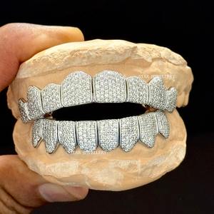 Bijoux STAR, grille dentaire unisexe en argent sterling 925, moissanite taille brillant VVS-VS, classique, glacée, à porter tous les jours - Product Image 2