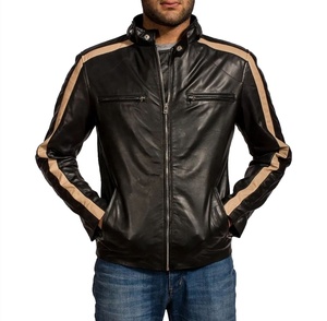 Chaqueta Safari de Cuero Genuino para Hombre, de Alta Calidad, Personalizada, para Invierno, con Forro de Piel de Oveja, Impermeable, Tallas Grandes, Cierre de Cremallera, Hecha en Pakistán - Product Image 1