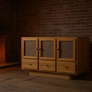 Solid Teak Wood Modern Design High Quality Chest | Home & Dining Room Furniture - Product Image 1