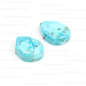 Haute Qualité Naturel Mohave Arizona Turquoise Bleu Fantaisie Forme 11x15mm Haute Poli Calibré Cabochon Lâche Fabrication de Bijoux - Product Image 6