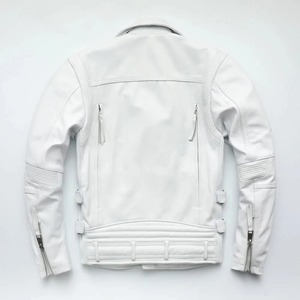 White Style Design <b>Men's</b> Leather <b>Jacket</b> Professional Made Genuine Cowhide High Quality <b>Light</b> Weight Winter Season <b>jacket</b> - Product Image 4