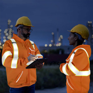 High Visibility <b>Working</b> <b>Mens</b> Hi Vis <b>Hoodie</b> Print Logo Construction Reflective Hi Vis <b>Hoodie</b> Construction - Product Image 6