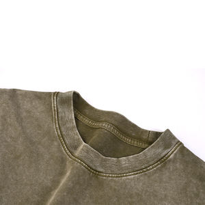 เสื้อยืดผ้าฝ้ายฟอกสีกรดแบบวินเทจเสื้อยืดลำลองสตรีทแวร์สำหรับทุกเพศฤดูร้อน - Product Image 2