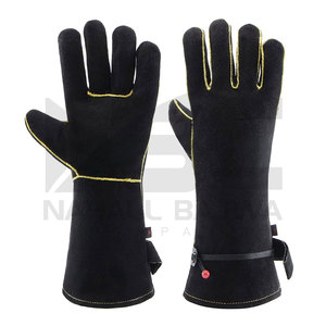 Novedades Guantes de soldadura de seguridad de piel de vaca hechos a medida con logotipo Antideslizante Todos los tamaños disponibles-XL incluido - Product Image 1