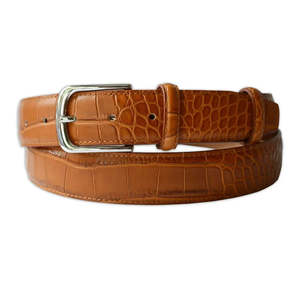 Ceinture classique vintage en cuir de vachette pour homme, ceinture habillée en cuir véritable avec nouvelles boucles en acier, logo personnalisé imprimé, meilleur OEM - Product Image 5