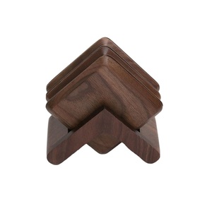 Trending Wooden Round Coaster Good Quality Hotels Tabletop Tea & <b>Coffee</b> Cup Mats & <b>Pads</b> Walnut Brown Cup Coasters - Product Image 2