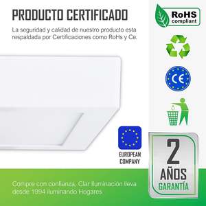 Plafonnier LED carré encastré 20W 1600lm - Product Image 2