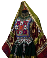Robe élégante en mousseline de soie pour femmes afghanes, colorée, faite à la main, mode ethnique traditionnelle, de haute qualité, maxi, boutons naturels, à porter au quotidien