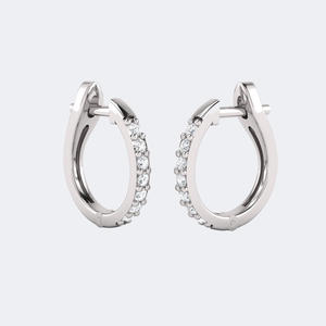 Pendientes de Oro con Diamantes Cultivados en Laboratorio, Corte Ovalado, 0.60CTW, Color D E F, Claridad VVS VS, Oro Blanco y Oro Rosa, Regalo de Aniversario para Mujer - Product Image 1