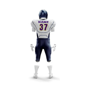 Uniforme de football américain grande taille à séchage rapide et respirant, couleur personnalisée, imprimé par transfert thermique, 100 % polyester, sans manches, vente en gros - Product Image 4
