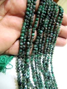 Labradorita recubierta verde 3-4mm Cuentas facetadas redondas Hilo 13 pulgadas de largo - Product Image 3