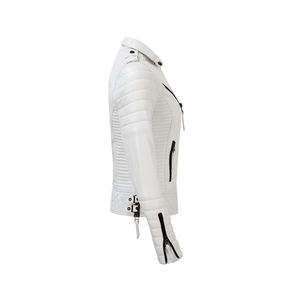 Veste en cuir pour femmes de qualité supérieure Veste en cuir de moto avec fermetures éclair Vestes en cuir PU pour femmes à manches longues - Product Image 4