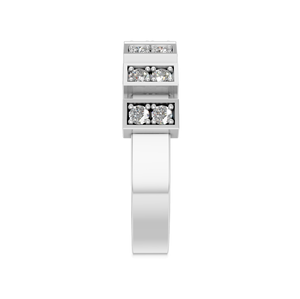 950 platino Original VVS D Moissanite punta geométrica barra diseño anillo de bodas para mujeres elegante platino Moissanite Declaración - Product Image 3