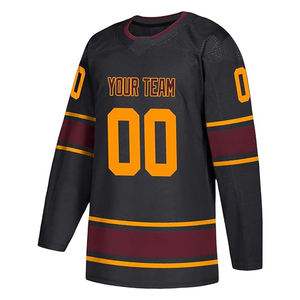 OEM 2024 logotipo personalizado ropa deportiva camisetas de hockey sobre hielo mejor precio al por mayor hecho poliéster duradero con nombre de equipo personalizado - Product Image 3