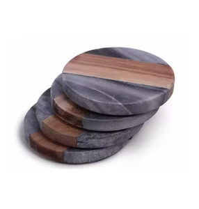 Excellent Quality Designer Marble Wood Tea <b>Coasters</b> Table Top Home Kitchen Hotel Use Party <b>Drink</b> <b>Coasters</b> Hot Selling - Product Image 1