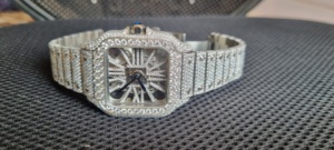 Moissanite นาฬิกาข้อมือเพชร, นาฬิกาเพชร VVS เพชรสุดหรูนาฬิกาทดสอบเพชรผ่าน - Product Image 3