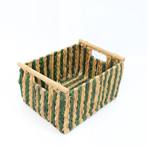 Panier en jacinthe d'eau, best-seller, paniers carrés pour la salle de bain, la chambre, rangement, conteneur - Product Image 2