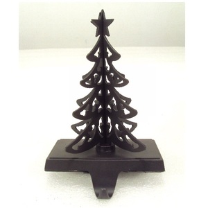 Gold Glitter Finished Snow Flakes Metal <b>Stocking</b> <b>Holder</b> For Christmas Table Top Decorative - Product Image 3